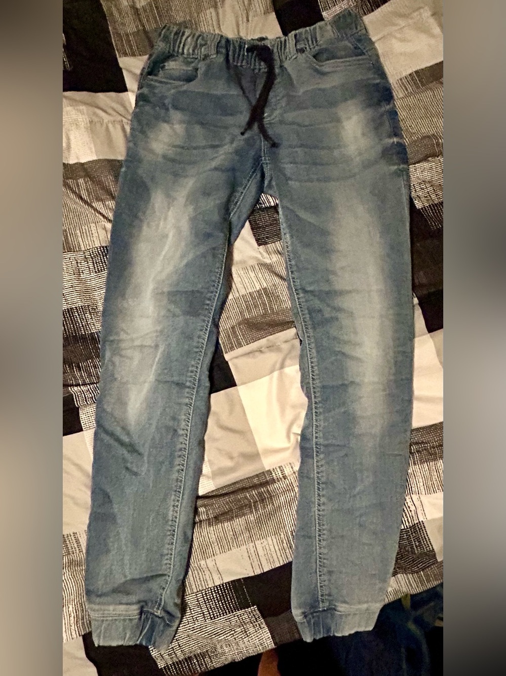 Light Blue Women’s Skinny Jogger Jeans - Elastic Waist